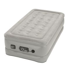 an inflatable mattress is shown on a white background