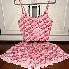 Bnwt Barbie X Skinnydip Collab Pajama Set In Size Small Features A Spaghetti Strap Top And High Waisted Shorts With Ruffles On The Bottom! The Most Adorable Set!! Experienced Shipper With The Reviews To Show It! Shipped With Love And Care Tiktok Famous And Very Hard To Find After Going Viral Trending Hello Kitty Blankets Hello Kitty Throws Valentines Easter Hello Kitty Pinkmas Home Goods Tj Maxx Rae Dunn Cupcakes And Cashmere Throw Tiktok Viral Holiday Present Gift Gingerbread Love Xoxo Valentin Pink Camisole Sleep Set, Pink Sleepwear Camisole Set, Pink Camisole Sets For Summer, Pink Sleeveless Loungewear Sets, Pink Sleeveless Sleepover Sets, Pink Fitted Matching Set Sleepwear, Fitted Pink Matching Set Sleepwear, Pink Sleeveless Pajama Party Sets, Pink Sleeveless Set For Pajama Party