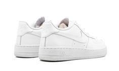 The Nike Air Force 1 Low GS “White on White” is the youth sizing of one of the most essential sneakers in the history of footwear.  Nicknamed the "Uptown" for its iconic status in New York City’s Harlem neighborhood, the Air Force 1 Low “White on White” is a go-to for those seeking a reliable pair of shoes that never goes out of style.  Here, the upper features white leather on the perforated toe, mid-panel, and heel.  Tonal overlays appear on the forefoot and heel.  Classic Swoosh detailing cov White On White, Nike Air Force 1 Low, Stadium Goods, Nike Kids, Air Force 1 Low, Nike Air Force 1, Personal Shopping, White Shoes, White Nikes