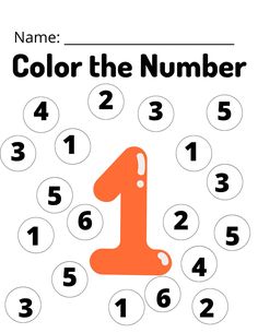 an orange number 1 is surrounded by numbers