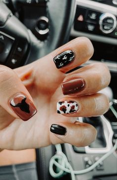 Cows Nails, Western Style Nails, Western Nail Art, Country Acrylic Nails, Rodeo Nails, Cowboy Nails, Country Glam, Western Nails, Country Nails