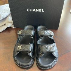 Brand New And Never Been Worn. Sold Out 2024 Chanel Dad Sandal Mule Slides. Comes With Box And 2 Dust Bags For Each Shoe. Purchased From Nordstrom. Shoe Is Sold Out And High In Demand. Ask Questions If Any Before Purchasing :) Mule Slides, Dad Sandals, Chanel Sandals, Chanel Shoes, Handbag Accessories, Mule, Women's Shoes Sandals, Slides, Shoes Sandals