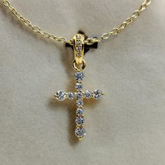 1.02 Ct Cross Diamond Necklace, 14K Yellow Gold  Cross Necklace Pendant,  14K Yellow Gold Lab Grown CZ Diamond Pendant, gift for Her, Unisex # MATERIAL-14k yellow Gold # GEMSTONE--CZ Dimond  # STONE WEIGHT-- 1.08 Carat     #STONE SHAPE - Round       # A Meaningful And Special Gift To yourself And Others ! #  PLEASE GIVE YOUR OPENION YOUR FEEDBACK ABOUT THE PROUDCT.  WE ACCEPT BLUK ORDER ALSO . # Links : #Check out my shop- https://www.etsy.com/in-en/shop/Ayushjewellersjaipur?ref=seller-platform-mcnav Thanks For Visit Our Store Dazzling Gold Diamond Necklace As A Gift, Dazzling Gold Diamond Necklace Gift, Dazzling Yellow Gold Diamond Necklace Gift, Dazzling Yellow Gold Diamond Necklace As Gift, Formal Cross Necklace In Cubic Zirconia, Dazzling Gold Hallmarked Diamond Necklace, Formal Cross Necklace With Cubic Zirconia, Yellow Gold Cross Diamond Necklace With Cubic Zirconia, Formal Cubic Zirconia Cross Necklace