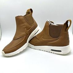 Top Seller for Nike Air Max Thea Mid Leather Shoes Boots Ale Brown 859550-200 Womens Sizes NEW, Women's Shoes Nike High-top Synthetic Boots, Nike High-top Sneakers, Sporty Brown High-top Sneakers With Speckled Midsole, Brown High-top Sneakers With Speckled Midsole, High-top Synthetic Slip-on Sneakers For Outdoor, High-top Sneakers With Gum Sole, Nike Casual Sports Boots, High-top Sneakers With Gum Sole For Fall, Fall High-top Sneakers With Gum Sole