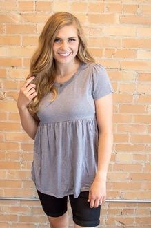 Babydoll Top | Ash Navy - MOB Fashion Boutique Cute Short Sleeve Shirts, Cute Short Sleeve Tops, Mob Fashion, Quick Fashion, Mint Julep Boutique, Short Sleeve Tops, Short Sleeve Shirts, Mint Julep, Boutique Design