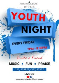 an event poster for the youth night