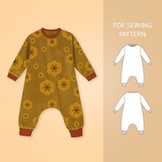 an image of a baby romper sewing pattern