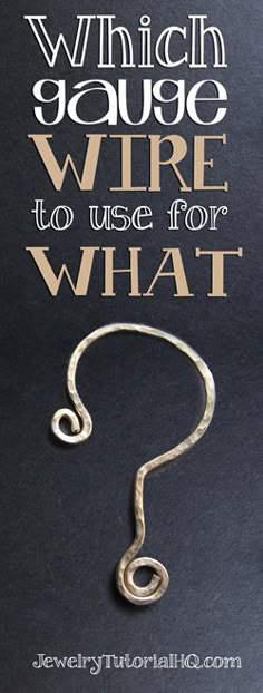 a book cover with an image of a question mark in the middle and words that read which gauge wire to use for what?