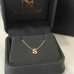 "This little classic initial letter cut-out is composed of 14K solid gold and beautifully complemented by a durable 14K solid gold adjustable chain. ♦ Initial Letter Dimensions: approximately 5mm (w) x 5mm (h) ♦ Metal Finish: High Shine Polish ♦ This design is available in Rose, White and Yellow 14K Gold ♦ Our inventory is limited on Etsy. You can find more quantities and unique designs by vising our website: www.nanabijoujewelry.com ♦ This item is proudly made in USA and also available in 18K s Sterling Silver Name Necklace With Initials In Yellow Gold, Sterling Silver Initial Necklace In Yellow Gold, White Gold Initials Name Necklace In 14k, Classic Yellow Gold Initial Necklace For Personalized Gift, 14k White Gold Initials Name Necklace, Personalized 14k White Gold Initial Necklace, 14k Gold Initials Name Necklace In Fine Jewelry Style, 14k Gold Initials Name Necklace Fine Jewelry, Personalized Sterling Silver Initial Necklace In Yellow Gold