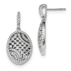 925 Sterling Silver Rhodium-plated CZ Post Dangle Earrings is one of the best selling items for Adults and Teens and will look beautiful with any outfit. 100% SATISFACTION GUARANTEED OR YOUR MONEY BACK: Our items are more than just great; they are fantastic. Dont believe us? If you are not satisfied simply return the item to us within 30 days for a full refund. No questions asked. Here at Discount Jewelers; customer satisfaction is a priority. PREMIUM PACKAGING: We make sure each item is carefully well-packed; so wether you are ordering this for your spouse; a sibling; or any other family member; its sure to impress them. To make your gift even more perfect; most items come in a magnificent gift box completely free of charge! TRUSTED JEWELERS: Discount Jewelers has been a trusted jeweler i Popular Earrings, Childrens Jewelry, Sterling Silver Cross, White Earrings, Silver Drop Earrings, Fine Jewellery Earrings, Gold Jewelry Fashion, Earrings Sterling Silver, Sterling Earrings