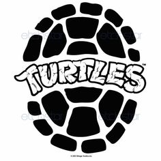 the word turtles written in black and white