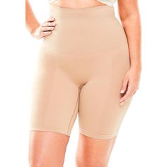 Experience superior shaping and smoothing with the Instant Shaper Medium Control Seamless Thigh Slimmer by Secret Solutions Curvewear. Designed to contour your unique curves, providing a sleek, shapely silhouette that enhances your confidence. Targets both thighs and tummy for a truly transformative fit. The higher waistband ensures the slimmer sits comfortably above the waist, offering better coverage and control. Enjoy the perfect length with a 9" inseam that prevents chafing and provides all- Thigh Slimmer, Slim Shapewear, Under Pants, Tunic Tank Tops, Swimsuits For All, Body Shaper, Petite Jeans, And Dresses, Body Shapers