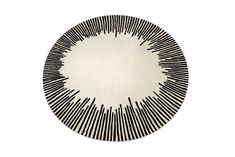 a black and white plate on a white background with lines in the shape of a circle