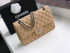 Size: (26x16x7cm) It comes with Dust box, Care manual, Tag and Paper bag. Tas Chanel, Chanel Handbags Classic, Chanel Flap Bag, Classic Handbags, Luxury Bag, Evening Clutch Bag, Tote Backpack, Flap Bag, Silver Hardware