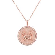 This sparkly and bold Zodiac Necklace is a stunning symbol of the sign that means most to you. Stunningly crafted in 14K Solid Gold, with a luxurious pave set diamond trim all around. This is the perfect centerpiece to complete your new favorite layer. Available in 3 gold colors and many chain length options. 

Size: 22mm Diameter 
Approx. .40cts Diamonds
High 
Quality G-H Color VS2-SI1 Clarity Natural Diamond

14K Solid Gold
Lifetime Guarantee
Made in Los Angeles Luxury Single Cut Diamond Medallion Necklace, Rose Gold Zodiac Sign Round Pendant Necklace, Rose Gold Zodiac Round Pendant Necklace, Gold Zodiac Sign Diamond Necklace, Gold Diamond Zodiac Sign Necklace, Luxury Sterling Silver Zodiac Sign Necklaces, Fine Jewelry Diamond Zodiac Sign, Elegant Diamond Zodiac Sign Jewelry, Elegant Diamond Jewelry With Zodiac Sign