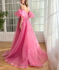 Azalea Organza Gown Organza Ball Gown Dress With Sweep Train, Organza Evening Dress With Sweetheart Neckline And Sweep Train, Prom Season Organza Ball Gown Evening Dress, Pink Ball Gown With Sweep Train, Pink Tulle Gown For Prom Season, Organza Ball Gown With Sweep Train For Prom, Prom Season Organza Ball Gown With Sweep Train, Organza Floor-length Prom Dresses, Pink Tulle Gown For Prom