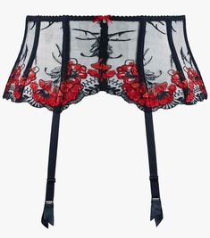 Wear Perfume, Suspenders, Red Floral, Floral Embroidery, Ballet Skirt, Lingerie, Boutique, Beauty