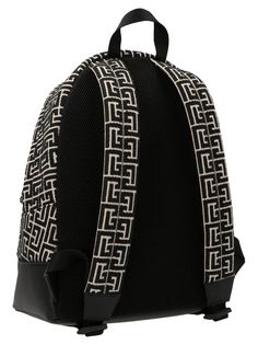 The Balmain City Monogram Jacquard Backpack brings iconic French fashion straight to the streets. Crafted from luxurious leather and fabric in Italy, this structured yet durable backpack features the house's signature monogram print and gold-tone hardware for a look that elevates any outfit for work or weekend adventures. With internal pouches to keep essentials organized and a adjustable strap for comfortable carrying, it's the perfect travel companion to showcase your personal style on Instagr Black Travel Bags With Logo-jacquard Lining, Balmain Bag, Backpack Free, Monogram Prints, Men's Bags, Travel Companion, French Fashion, Personal Shopping, Bags Backpacks