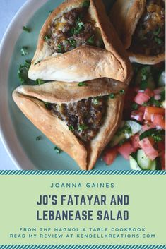 an image of food on a plate with the title jo's fatayr and le