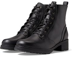 Heeled Combat Boots, Vegan Heels, Womens Combat Boots, Black Combat Boots, Cole Haan Women, Black Shoes Women, Combat Boot, Stylish Boots, Pull On Boots