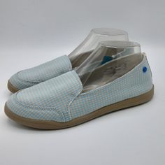 Vionic Beach Nwt Manzanita Canvas Slip-On Loafer. Size 8. Eco-Conscious Materials. Color Is Ballad Blue Gingham. Bin 2314 Blue Slip-on Flats, Blue Textured Sole Slip-ons For Spring, Summer Blue Slip-ons With Flat Heel, Blue Slip-ons With Flat Heel For Summer, Comfortable Blue Slip-ons For Summer, Comfortable Blue Slip-on Flats, Blue Flat Slip-ons Casual Style, Blue Casual Slip-ons With Flat Heel, Casual Blue Slip-ons With Flat Heel