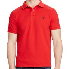 Nwt Bin Si Custom Slim Fit S Red Cotton Polo Shirt For Spring, Classic Red Polo Collar Top, Ralph Lauren Shirt, Mens Polo, Polo Ralph Lauren, Ralph Lauren, Mens Shirts, Slim Fit