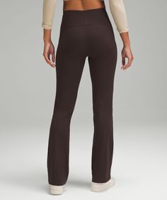 The ease of a pull-on pant with the look of a trouser. These office-ready pants feature an easy-to-style silhouette with a discreet, smoothing waistband that's stretchy but comfortably snug. Designed for Casual. Slim fit skims your body:Subtle flared leg:32" inseam, intended to sit below ankle for heights of 5'5"-5'8":Opt for your usual size. Expect them to feel snug as you pull them over your hips but comfortable once on. Smooth-Fit Waistband technology uses bonded construction to create a comf Belgian Blue, Dress Bra, Lululemon Women, High Rise Pants, Tall Women, Business Casual Outfits, Women's Pants, Pull On Pants, Hoodie Top