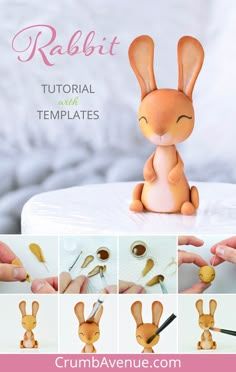 the instructions for how to make an adorable rabbit