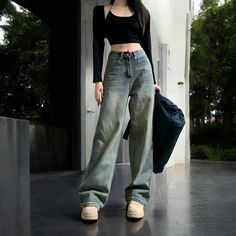 Vintage Green Washed Women's Straight-Leg Jeans - A Timeless Classic HANDMADE / HANDCRAFTED to order The vintage wash on these jeans is meticulously applied to create a soft, worn-in look, evoking the charm of well-loved, decades-old denim. This distinctive green hue, achieved through a special dyeing and washing process, gives the jeans a unique character, making each pair one-of-a-kind. The fabric is both durable and comfortable, designed to mold to your body over time, enhancing the vintage f Green Washed Jeans, Y2k High Waist Washed Jeans, Y2k Full-length Jeans With Five Pockets, Baggy Washed Y2k Jeans, Baggy Y2k Washed Jeans, Y2k Straight Leg Jeans With Five Pockets, Y2k Style Baggy Washed Jeans, Grunge Straight Leg Washed Jeans, Green Grunge Straight Leg Bottoms