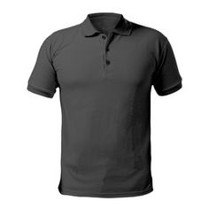 Blank collared shirt mock up template, front  view, isolated on white, plain black t-shirt mockup. Polo tee design presentation for print. Plain Black T Shirt, Design Presentation, Shirt Template, Polo Tees, T Shirt Mockup, Tshirt Mockup, Shirt Mockup, Collared Shirt, Plain Black