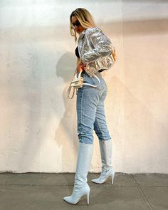 Outfit 2023, Ripped Jean, Style Fashion, High Heels, Ootd, Boots