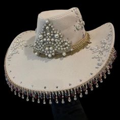 Golden Hour Western Hat Festival Hat Rhinestone Cowboy Hat - Etsy Elegant Embellished Hats For Festival, Festival Hat With Rhinestones And High Crown, Festival Hats With Rhinestones And High Crown, Festival Hats With Rhinestones And Short Brim, Costume Hat With Rhinestones For Festivals, Elegant Rhinestone Hats For Festival, Elegant Rhinestone Festival Hats, Rhinestone Cowboy Hat, Rhinestone Cowboy