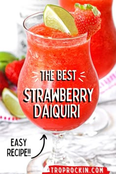 the best strawberry daiquiri recipe in a glass