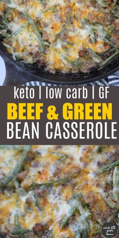 keto low carb beef and green bean casserole