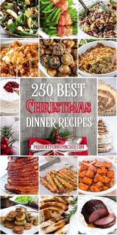 christmas dinner recipes with text overlay