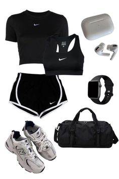 Athleisure Women Outfit, Sporty Outfits Black, Emo Gym Outfits, Workout Outfits Women Gym, Gym Outfit Inspo Women, Comfy Athleisure Outfits, Work Out Outfits Women Gym, Gym Fits Aesthetic Women, Gym Wear Aesthetic