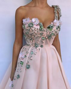 Long Party Dresses, Prom Dress Pink, Cheap Prom Dresses Long, One Shoulder Prom Dress, Long Gowns, Floral Prom Dresses, Prom Dresses Sleeveless, Pink Prom, Prom Dresses Vintage