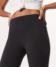 These lightweight, high-rise pants minimize distractions and maximize comfort as you flow through your practice. Designed for yoga, buttery-soft and sweat-wicking Nulu fabric needs a little extra love. For best results, machine wash with like fabrics in a cold, gentle cycle and lay flat to dry. Lies flat against your skin and won't dig in. Keeps you feeling covered and secure. 7/8 length stays out of your way. Engineered to feel like your go-to, lightweight, second-skin layer-you'll forget you'r Functional Lululemon Bottoms For Yoga, Functional Lululemon Bottoms With 5-inch Inseam, Lululemon Functional Bottoms For Pilates, Lululemon Bottoms With Elastic Waistband And 4-way Stretch, Versatile Lululemon Activewear With Elastic Waistband, Lululemon Functional Bottoms With Light Support, Versatile Lululemon 4-way Stretch Bottoms, Functional Lululemon Bottoms With 4-way Stretch, Lululemon Functional Bottoms With 4-way Stretch