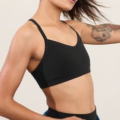 Designed Best For A-C Cups. Best For Light Impact Workouts Powervita Fabric, Sleek Racerback Design, Removable Pads Purchased At A Retail Store That Allows Try-Ons. May Have Faint Deoderant Marks Style 819515 Black Stretch Tank Top With Built-in Padding, Sporty Black Sports Bra With Built-in Bra, Black Sports Tank Top With Built-in Padding, Black Athleisure Tank Top With Built-in Padding, Black Sports Bra With Built-in Bra And Medium Support, Black Tops With Built-in Bra For Training, Black Tank Top With Built-in Bra For Workout, Fitted Activewear With Adjustable Straps For Light Exercise, Black Workout Tank Top With Built-in Bra