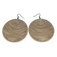 These beautiful colorful, round and light weight wire earrings are handmade by women artisans in South Africa using sustainable recycled telephone wire.Dimensions: 2.25" Wide