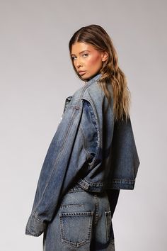 DESCRIPTIONDesigned for those who aren’t afraid to stand out, The Empire Jacket redefines casual wear, blending comfort with high-fashion sensibility. Whether worn for a night out or a day in the city, this piece is sure to turn heads. Paired with our Empire Jean. DETAILS Oversized Fit Button-Fly Front 2-Pocket Design Adjustable WaistbandShoulder Gusset100% Cotton MADE IN LOS ANGELES, USA Cargo Jumpsuit, Los Angeles Usa, Autumn Sales, Center Stage, Christmas Wishlist, Premium Denim, 70s Fashion, The Body Shop, Pocket Design