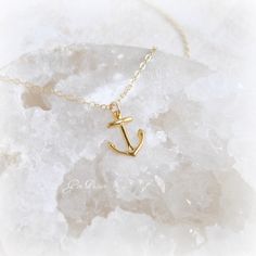 Anchor Necklace, choose Gold Anchor or Silver Anchor Adorable 18k Gold Vermeil Charm ~ or Solid Sterling Silver Delicate Cable chain is 14k Gold filled. Or choose solid sterling silver ♥ Charm measurements Anchor ~ 1/2 inch x 3/8ths Be sure to check out the other charms in my shop! Comes boxed with a bow shipping includes tracking Gem Passion Jewelry Everyday Nautical Anchor Jewelry, Anchor Shaped Charm Jewelry As Gift, Gold Anchor Necklace In Nautical Style, Gold Nautical Anchor Necklace, Gold Anchor Jewelry Gift, Gold Anchor Jewelry For Anniversary, Gold Nautical Anchor Jewelry, Yellow Gold Nautical Anchor Jewelry, Nautical Anchor Shaped Gold Jewelry