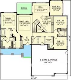 this is the first floor plan for these house plans and home designs, which include two car garages