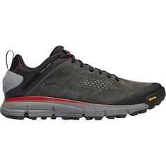 the north face men's litewee trail running shoe is shown in grey and red