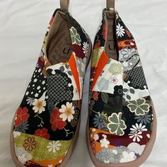 U In Story, Floral Wild Print Shoe Casual Multicolor Loafers For Spring, Casual Multicolor Slip-on Loafers, Multicolor Flat Heel Loafers For Spring, Spring Multicolor Slip-ons With Rubber Sole, Multicolor Casual Flat Loafers, Multicolor Closed Toe Loafers For Spring, Spring Multicolor Closed Toe Loafers, Casual Multicolor Loafers With Round Toe, Multicolor Casual Slip-on Loafers