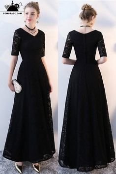 Only $101, Evening Dresses Long Black Lace Formal Dress Vneck with Half Sleeves #BLS86036 at GemGrace. View more special Special Occasion Dresses,Evening Dresses,Black Homecoming Dresses,Long Homecoming Dresses,Modest Homecoming Dresses now? #GemGrace To buy delicate gowns at affordable prices. Over 399 new styles added, shop now to get $10 off! All free shipping! Formal Black A-line V-neck Dress, Black A-line V-neck Dress For Formal Occasions, Fitted Black A-line V-neck Dress, Black Fitted V-neck Dress With Short Sleeves, Black Fitted V-neck Dress For Formal Occasions, Formal Fitted Black V-neck Dress, Formal Black Fitted V-neck Dress, Black Fitted A-line V-neck Dress, Long Black Formal Dress