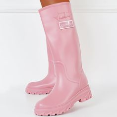 This rain boots are made of durable natural rubber including the gusset part, so there’s enough elasticity to fit extra wide calf, and will not hurt your skin in all seasons. Style: Casual,Daily,Fashion Type: Rain Boots Height: Low Heel, about 0.65'' Toe: Round Toe Closure: Slip On Size Fit: True To Size Upper Material: Waterproof  Synthetic Rubber sole Boots Waterproof, Wide Calf, Synthetic Rubber, Outdoor Shoes, Natural Rubber, Types Of Fashion Styles, Low Heels, Daily Fashion, Pink Grey