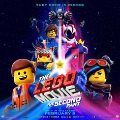 the lego movie poster for the upcoming film, with characters from different movies in space