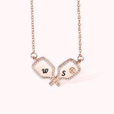 [Customized Initial]:One of the standout features of this necklace is the option to personalize it with initials. This allows you to create a truly unique and meaningful gift for your loved ones. [Versatile And Stylish]:This necklace is versatile, it can be worn for any occasion, from casual outings to formal events, adding fashionable to your life. With its perfect craftsmanship and attention to detail, this piece is suitable for both pickleball enthusiasts and jewelry lovers alike. [Gift For P Classic Monogram Initial Necklace For Personalized Gift, Personalized Enamel Necklaces, Pickleball Gifts For Women, Pickleball Bracelet, Pickleball Jewelry, Necklace Length Guide, Pickleball Gift, Bling Necklace, Necklace Chain Lengths