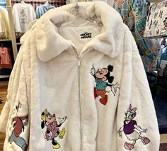 Disneyland exclusive - Vintage White Jacket Disney Jacket, Disney World Outfits, Disneyland Outfits, Fluffy Jacket, Disney Vintage, Vintage Mickey, Disney Merchandise, Disneyland Resort, Looks Chic